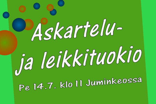 Juliste lastentapahtumasta Askartelu ja leikkituokio