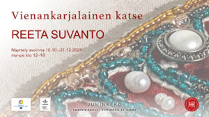 Kuva, jossa teksti näyttelystä.
